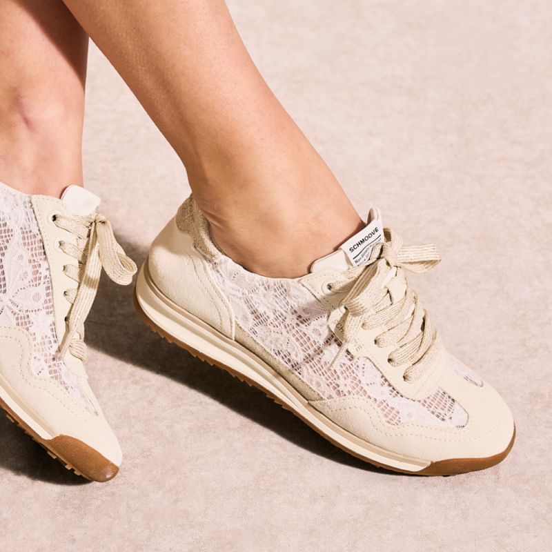 CAMDEN SNEAKER W - LACE/SDE/CRYSTA - BEIGE/GOLD
